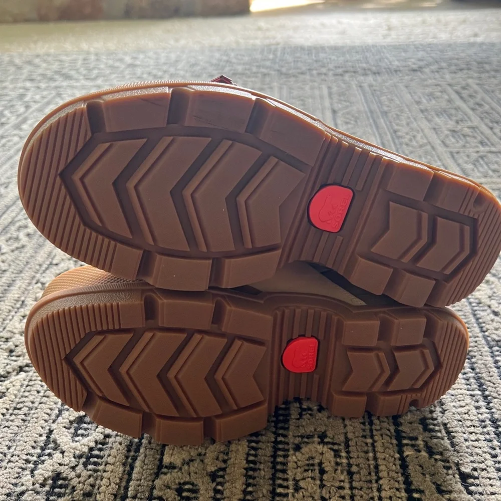 Sorel Cream and Red Platform Mules - Picture 3 of 8